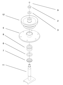 Spindle Housing Assembly No. 54-7781 Diagram and Parts List for 30151 990001 - 999999 Toro Lawn Mower