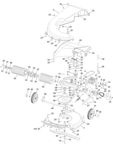 Lower Assembly Diagram and Parts List for 02656 (316000001-316999999)(2016) Toro Lawn Mower