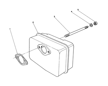 Muffler Assembly (Engine Model No. 47pm1-5) Diagram and Parts List for 38186 3900001 - 3999999 Toro Snow Blower