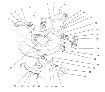 Housing Assembly Diagram and Parts List for 20442 6900001 - 6999999 Toro Lawn Mower