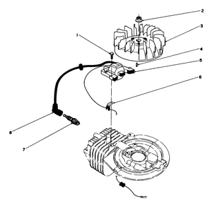 Ignition Assembly (Model No. 47pl0-1) Diagram and Parts List for 16585 1000001 - 1999999 Toro Lawn Mower