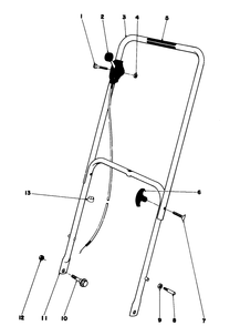 Handle Assembly Diagram and Parts List for 16300 0000001 - 0999999 Toro Lawn Mower