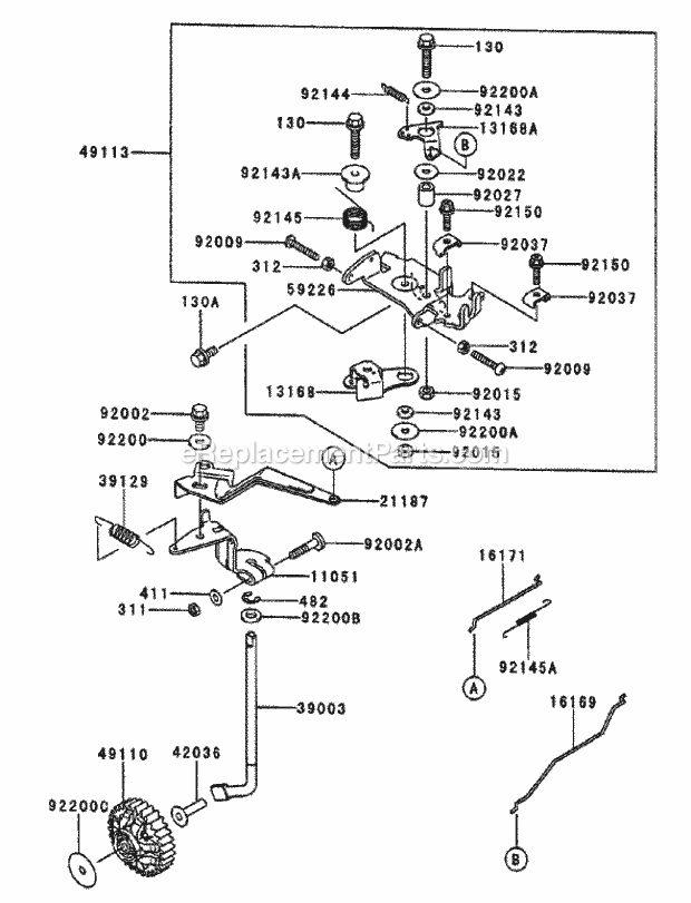 Control Equipment Assembly Kawasaki Fd750d-As Diagram and Parts List for 74250 240000001-240999999 Toro Lawn Mower