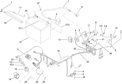 Part Location Diagram of 1-513053 Toro Cable-Battery, Positive
