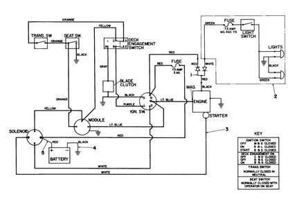 Electrical Diagram Diagram and Parts List for 57356 5000001 - 5999999 Toro Lawn Tractor