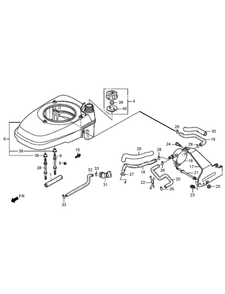Fuel Tank And Fuel Pump Assembly Diagram and Parts List for 02606 (313000001-313999999)(2013) Toro Lawn Mower