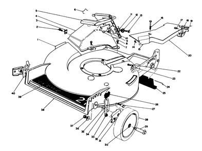Housing Assembly Diagram and Parts List for 20692 9000001 - 9999999 Toro Lawn Mower