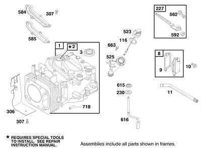 Engine Gts-200 Diagram and Parts List for 26638 9900001 - 9999999 Toro Lawn Mower