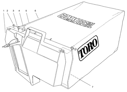 Grass Bag Assembly No. 11-5609 Diagram and Parts List for 22142 7900001 - 7999999 Toro Lawn Mower