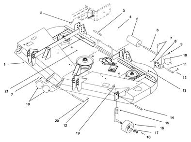 Belts, Rollers And Gage Wheel Diagram and Parts List for 30162 492001 - 499999 Toro Lawn Mower