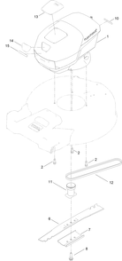 Motor Module And Blade Assembly Diagram and Parts List for 21326 400000000 - 999999999 Toro Lawn Mower