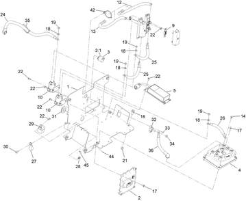 Battery Cable Assembly Diagram and Parts List for 18850TE 400000000 - 414299999 Toro Lawn Mower