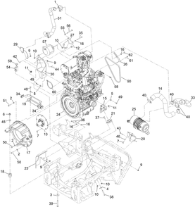 Engine Assembly Diagram and Parts List for 72144 413000000 - 999999999 Toro Lawn Tractor