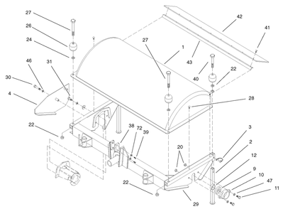 Head Assembly Diagram and Parts List for 22415 990001 - 999999 Toro Lawn Tractor Accessories