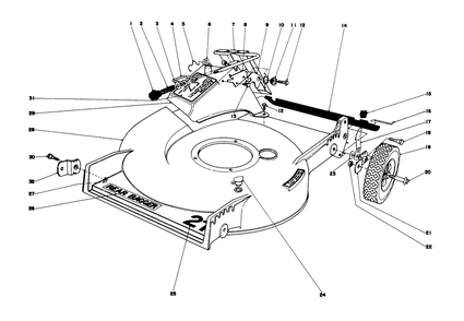 Housing Assembly Diagram and Parts List for 20700 8000001 - 8999999 Toro Lawn Mower