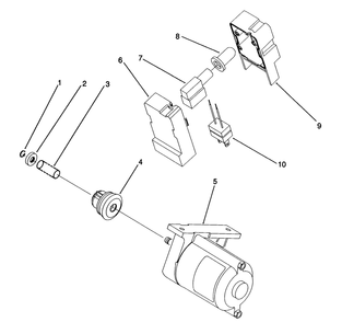 Starter Motor & Switch Housing Assembly Diagram and Parts List for 38186 2000001 - 2999999 Toro Snow Blower