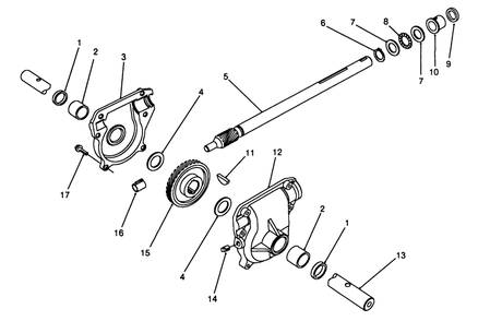 28" Auger Gearcase Assembly No. 62-0441 Diagram and Parts List for 38545 8000001 - 8999999 Toro Snow Blower