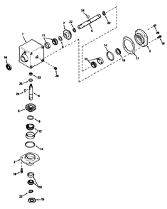 Cutting Unit Model No. 30753 (Continued) Gear Box Assembly Model No. 1100-010 Diagram and Parts List for 30754 60402 - 69999 Toro Lawn Tractor