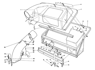 Twin Bagger Grass Catcher Model No. 59122 (Optional) Diagram and Parts List for 57360 5000001 - 5999999 Toro Lawn Tractor