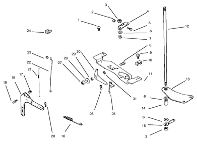 Part Location Diagram of 2412647 Toro Bracket-Control