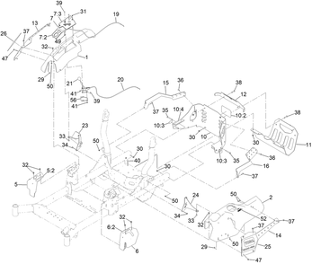 Control Console And Guard Assembly Diagram and Parts List for 77292TE 413000000 - 414529977 Toro Lawn Tractor