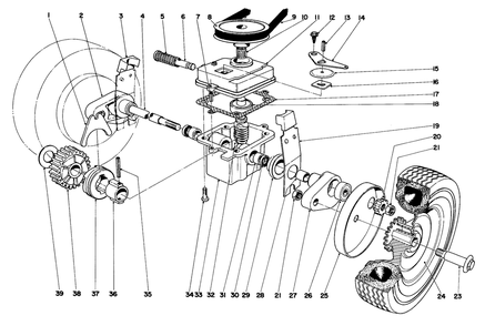 Gear Box Assembly Diagram and Parts List for 21172 2000001 - 2999999 Toro Lawn Mower