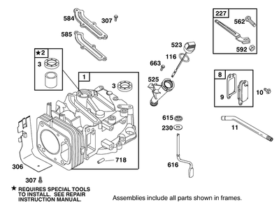 Engine Gts-200 Diagram and Parts List for 22157 8900001 - 8999999 Toro Lawn Mower