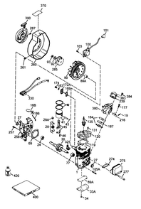 Engine Tecumseh Model No. Hsk600 Type 1671-S (Model No. 38191 Only) Diagram and Parts List for 38190 49000001 - 49999999 Toro Snow Blower