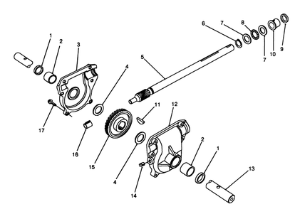 24" Auger Gearcase Assembly No. 62-0440 Diagram and Parts List for 38500 8000001 - 8999999 Toro Snow Blower