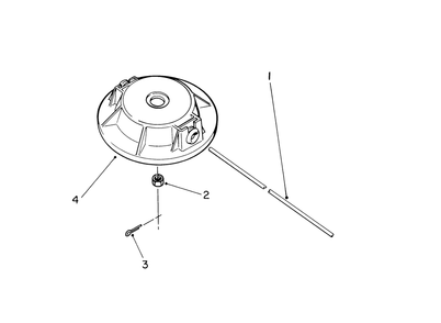Non-Metallic Fixed Line Cutter Head (Optional) Diagram and Parts List for 51655 1000001 - 1999999 Toro Trimmer