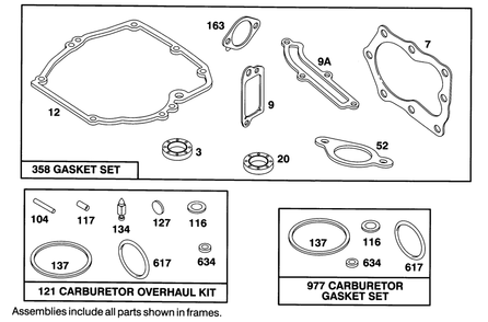 Engine Briggs & Stratton Model 122702-3171-01 Diagram and Parts List for 16400 4900001 - 4999999 Toro Lawn Mower