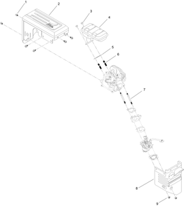 Intake And Exhaust Assembly Diagram and Parts List for 36003 409000000 - 412999999 Toro Snow Blower