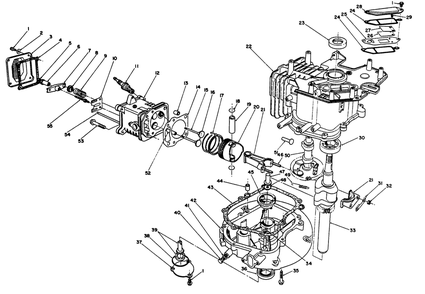 Crankcase Assembly (Continued)(Engine No. Vmm1-5) Diagram and Parts List for 26625B 2000001 - 2999999 Toro Lawn Mower