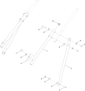 Lower Handle Assembly No. 134-3586 Diagram and Parts List for 2657 404000000 - 406999999 Toro Lawn Mower
