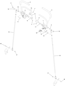 Motion Control Assembly Diagram and Parts List for 72517 400000000 - 414499999 Toro Lawn Mower