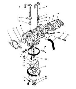 Carburetor Assembly (Model No. Vmg6) Diagram and Parts List for 20526C 9000001 - 9999999 Toro Lawn Mower