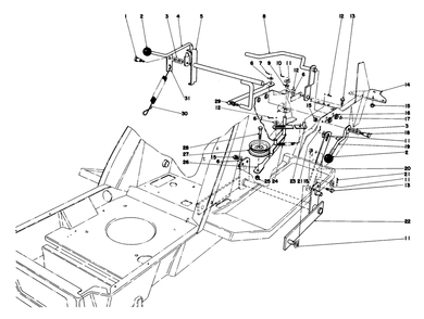 Shift & Clutch Assembly Diagram and Parts List for 57356 8000001 - 8999999 Toro Lawn Tractor