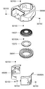 Cooling Equipment Assembly Diagram and Parts List for 22972 402461470 - 404709999 Toro Lawn Tractor Accessories