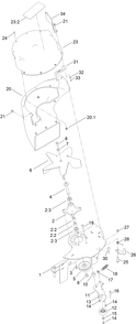 Blower Assembly No. 140-5032 Diagram and Parts List for 79347 400000000 - 409999999 Toro Lawn Tractor