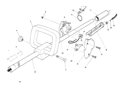Handle Assembly Diagram and Parts List for 51655 1000001 - 1999999 Toro Trimmer