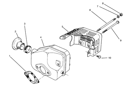 Muffler Assembly (Model No. 47pr4-7) Diagram and Parts List for 22044BC 5900001 - 5999999 Toro Lawn Mower