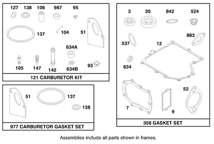 Engine Briggs & Stratton Model 28m707-0127-01 Diagram and Parts List for 70183 7900001 - 7999999 Toro Lawn Tractor