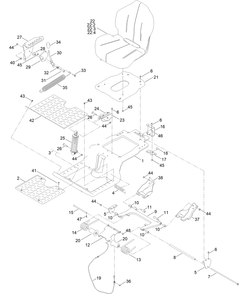 Seat Pan Assembly Diagram and Parts List for 76511 418000000 - 418311639 Toro Lawn Tractor
