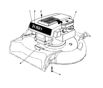Engine Assembly Model 16067 & 16155 Diagram and Parts List for 16155 7000001 - 7999999 Toro Lawn Mower