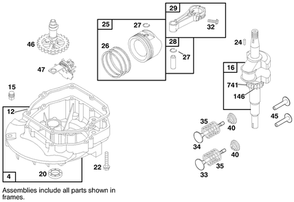 Engine Briggs & Stratton Model 12f802-1750-E1 Diagram and Parts List for 20450 8900001 - 8999999 Toro Lawn Mower