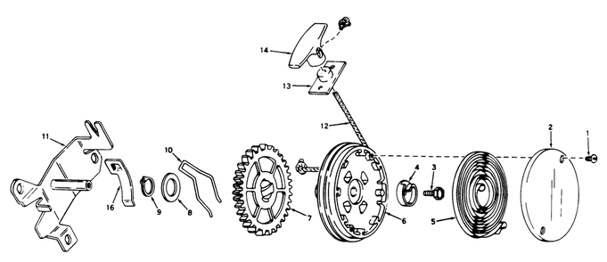Rewind Starter No. 590450a Diagram and Parts List for 17601 9000001 - 9999999 Toro Lawn Mower