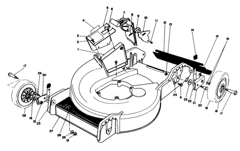 Housing Assembly Diagram and Parts List for 20564C 9000001 - 9999999 Toro Lawn Mower