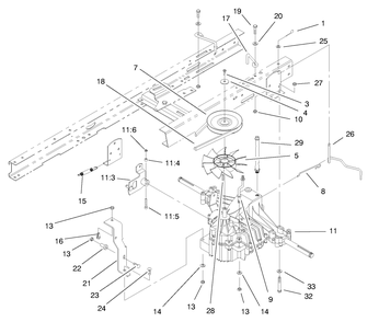 Transaxle Assembly Diagram and Parts List for 71196 8900001 - 8999999 Toro Lawn Tractor