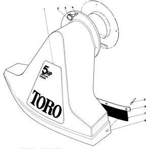 Snout Assembly (Models 62912 & 62923) Diagram and Parts List for 62923 9000001 - 9999999 Toro Leaf Blower / Vacuum