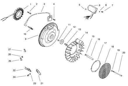 Ignition/Electrical Diagram and Parts List for 74182 (891200-891564)(1998) Toro Lawn Tractor